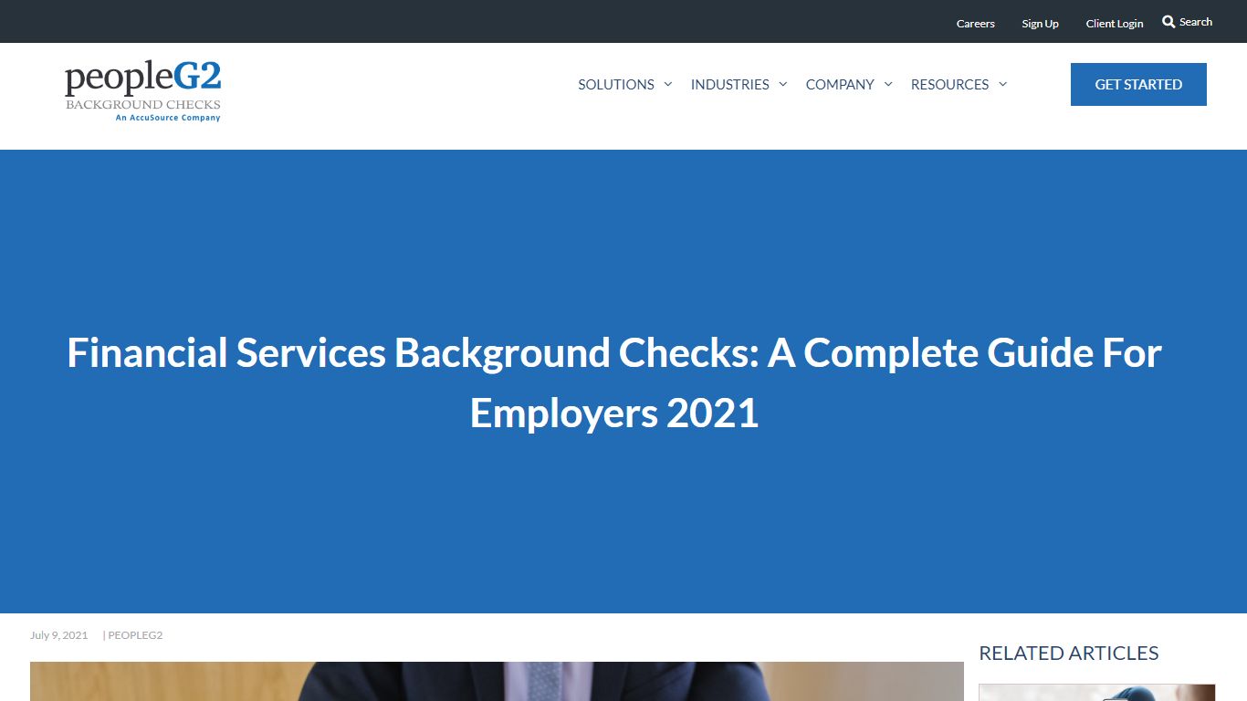 Financial Services Background Checks: A Guide for Employers - PeopleG2