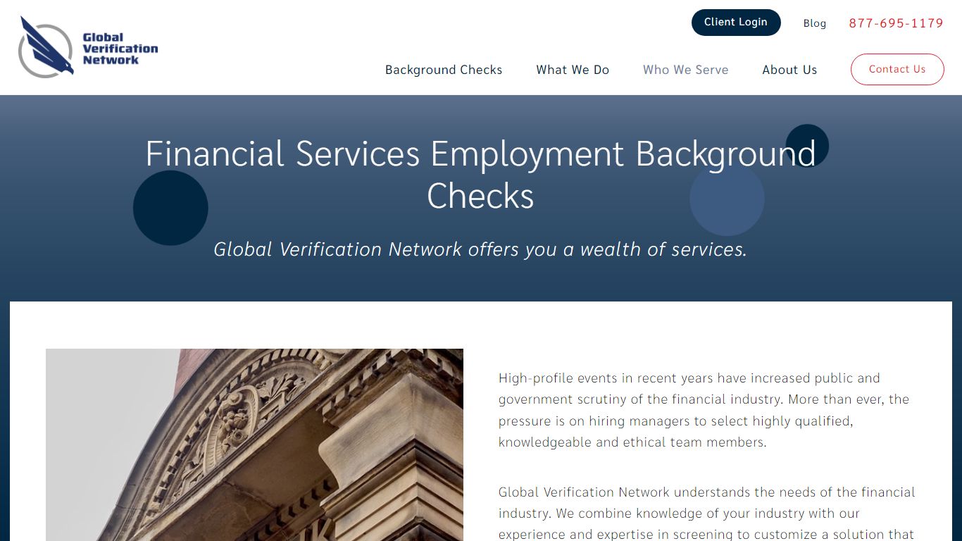 Financial Services Employment Background Checks | GVN